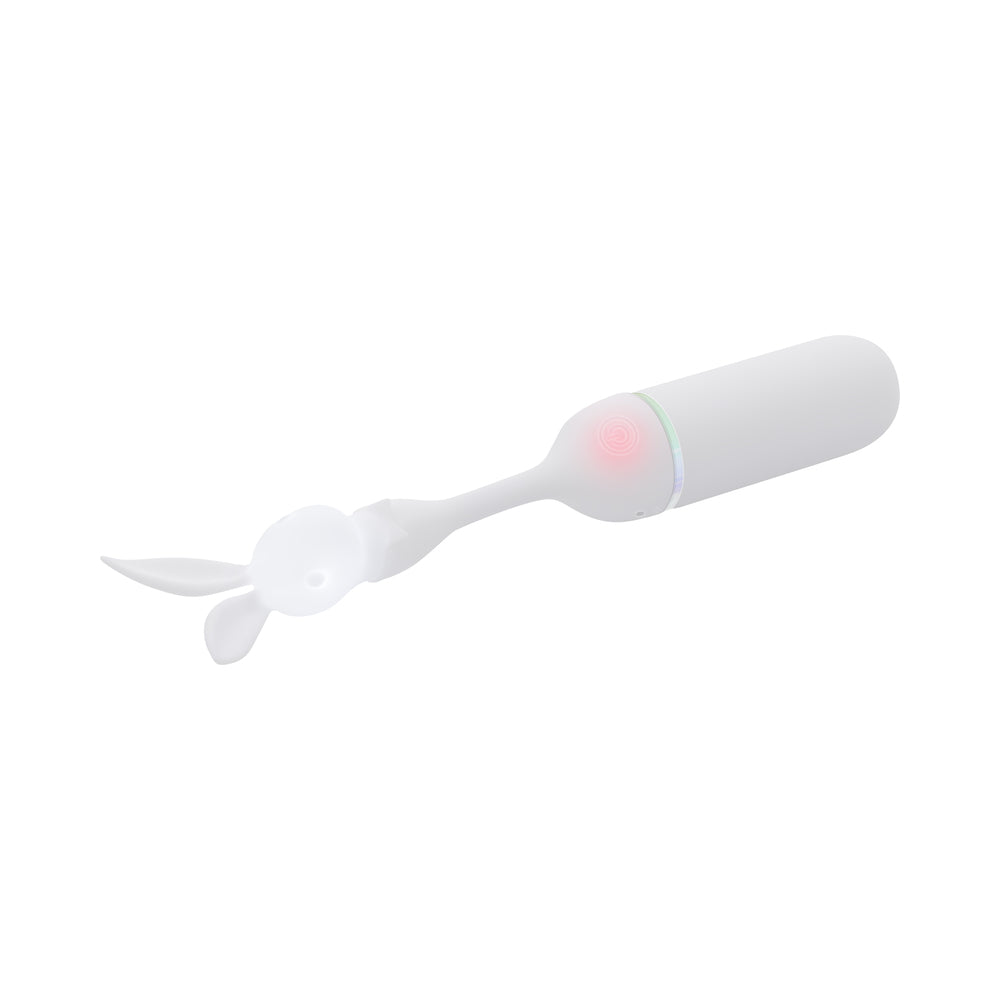 Playboy Lucky Charm White Vibrating Rabbit – Dual-Ended with 10 Vibration Speeds