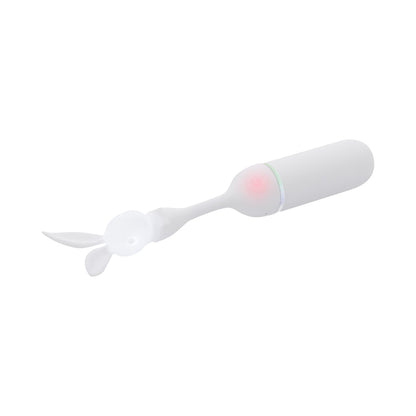 Playboy Lucky Charm White Vibrating Rabbit – Dual-Ended with 10 Vibration Speeds