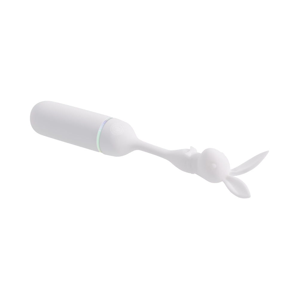 Playboy Lucky Charm White Vibrating Rabbit – Dual-Ended with 10 Vibration Speeds