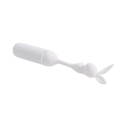 Playboy Lucky Charm White Vibrating Rabbit – Dual-Ended with 10 Vibration Speeds