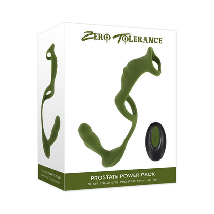 Zero Tolerance Prostate Power Pack Vibrating Plug and C-Ring – Green