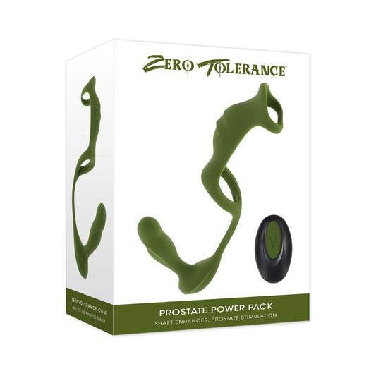 Zero Tolerance Prostate Power Pack Vibrating Plug and C-Ring – Green