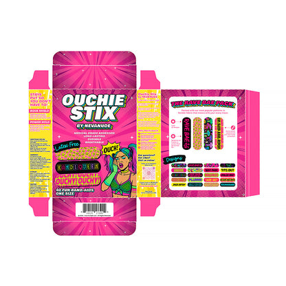 Neva Nude Plur Vibes Ouchie Stix Bandages – Assorted Colors – 40-Pack