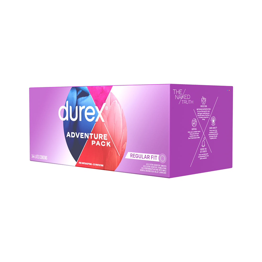 Durex Adventure Pack Display – 144 Condoms with Enhanced Features
