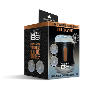 MSTR B8 Clear-View Vibrating Dual End Stroker – Clear