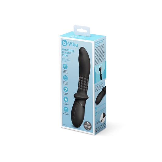 b-Vibe Rimming P-Spot Vibe – Dual Rotating & Vibrating Prostate Massager – Black