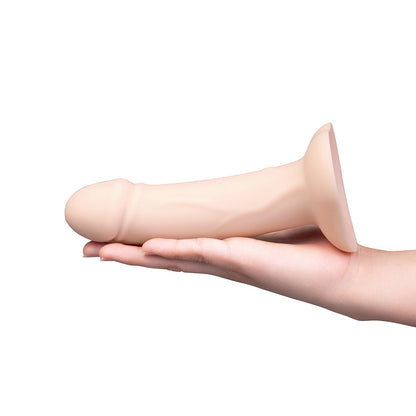 b-Vibe Every Body Vibrating Realistic Strap-On Kit – 6.5" Silicone Dildo with Harness – Vanilla/Ivory/Beige