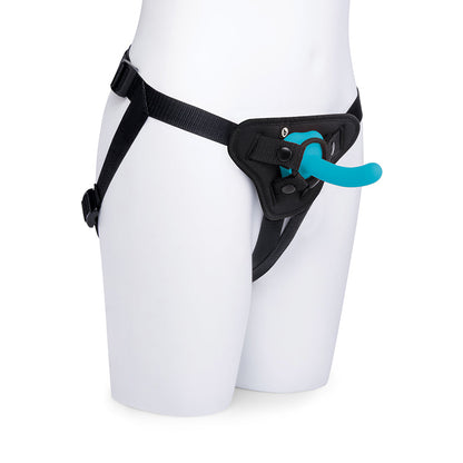 b-Vibe Strap-It-On Anal Training Kit – 8-Piece Set with Vibrating Dildos and Harness – Black/Teal