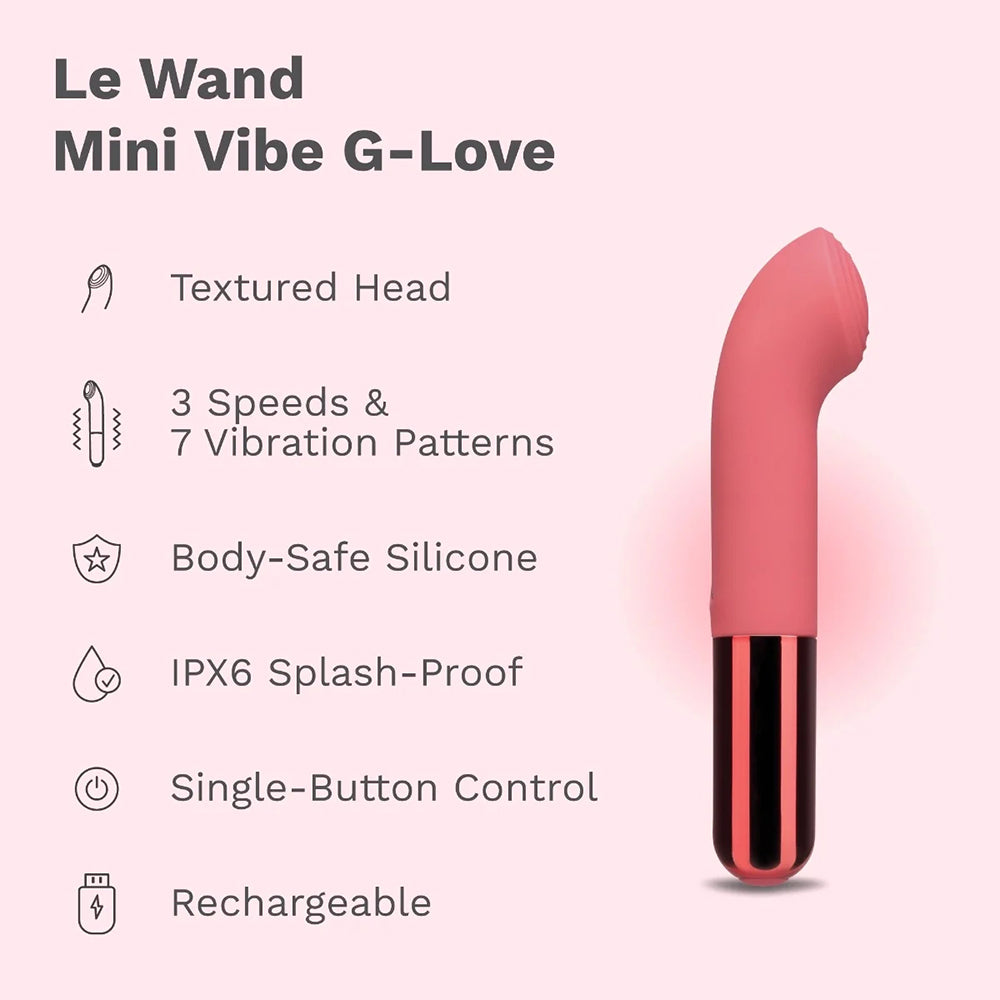 Le Wand Mini Vibe G-Love G-Spot Vibrator – Hot Pink