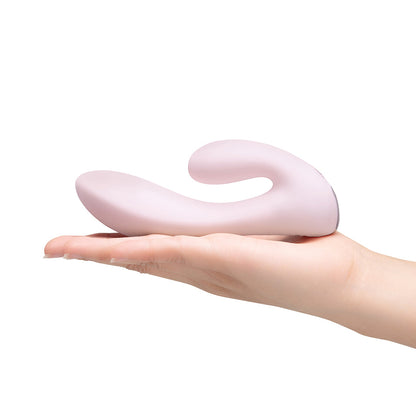 Le Wand Mini Vibe G-Double Rechargeable Rabbit Vibrator - Light Pink