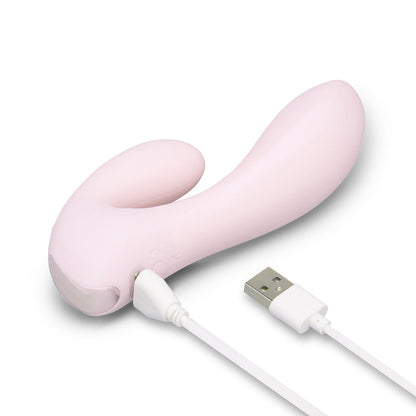 Le Wand Mini Vibe G-Double Rechargeable Rabbit Vibrator - Light Pink