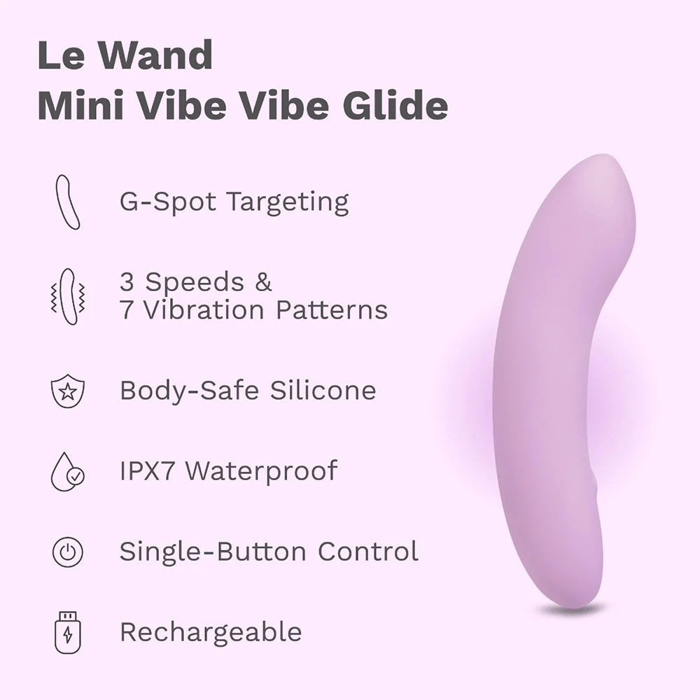Le Wand Mini Vibe Glide – G-Spot Vibrator – Light Purple
