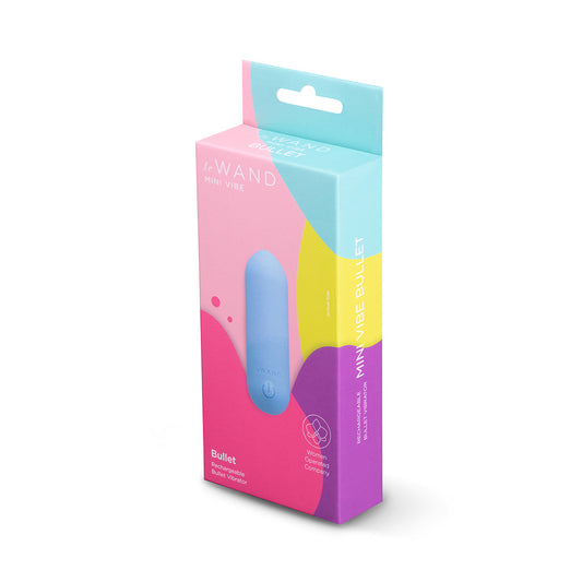 Le Wand Mini Vibe Bullet - Compact Waterproof Rechargeable Bullet Vibrator - Blue