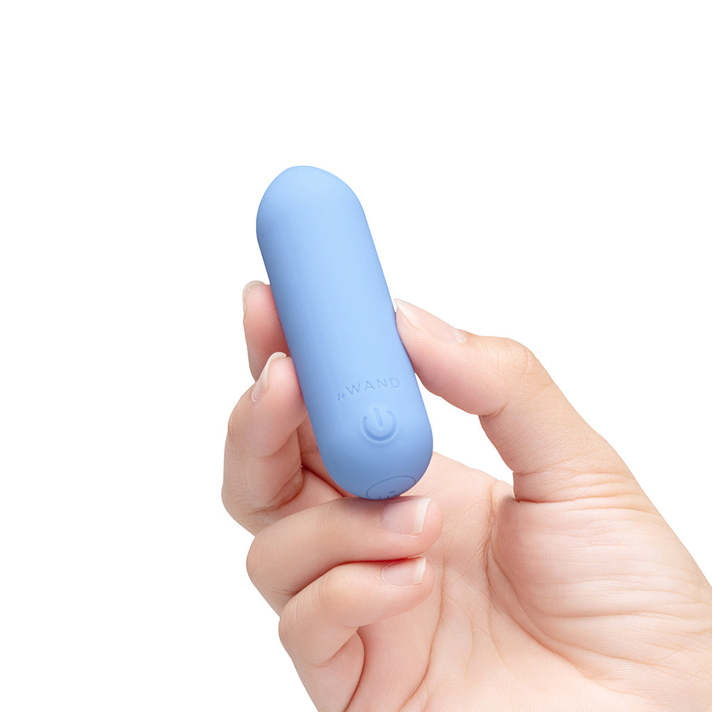 Le Wand Mini Vibe Bullet - Compact Waterproof Rechargeable Bullet Vibrator - Blue
