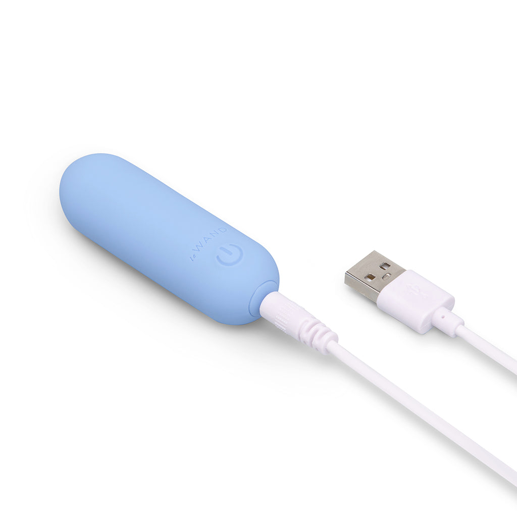 Le Wand Mini Vibe Bullet - Compact Waterproof Rechargeable Bullet Vibrator - Blue