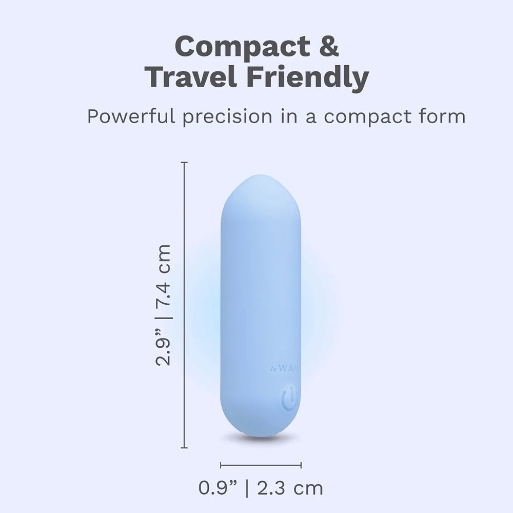 Le Wand Mini Vibe Bullet - Compact Waterproof Rechargeable Bullet Vibrator - Blue