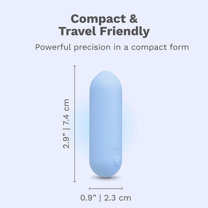 Le Wand Mini Vibe Bullet - Compact Waterproof Rechargeable Bullet Vibrator - Blue