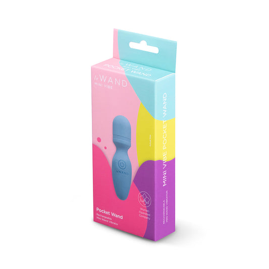 Le Wand Mini Vibe Pocket Wand Vibrator - Blue
