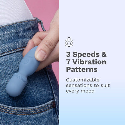 Le Wand Mini Vibe Pocket Wand Vibrator - Blue