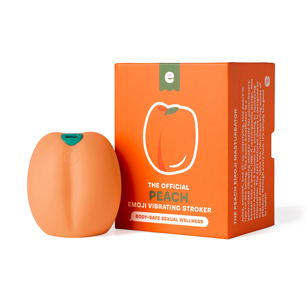 Emojibator Peach Vibrating Stroker – Orange