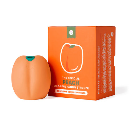 Emojibator Peach Vibrating Stroker – Orange