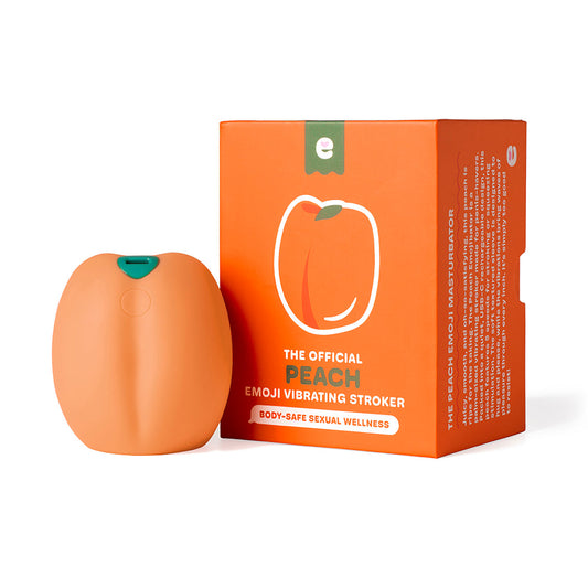 Emojibator Peach Vibrating Stroker – Orange