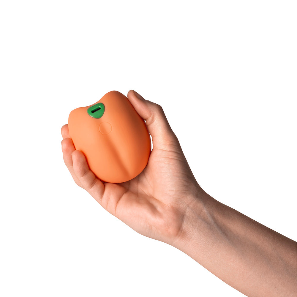 Emojibator Peach Vibrating Stroker – Orange