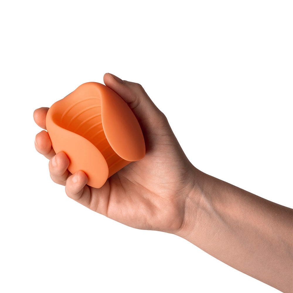 Emojibator Peach Vibrating Stroker – Orange