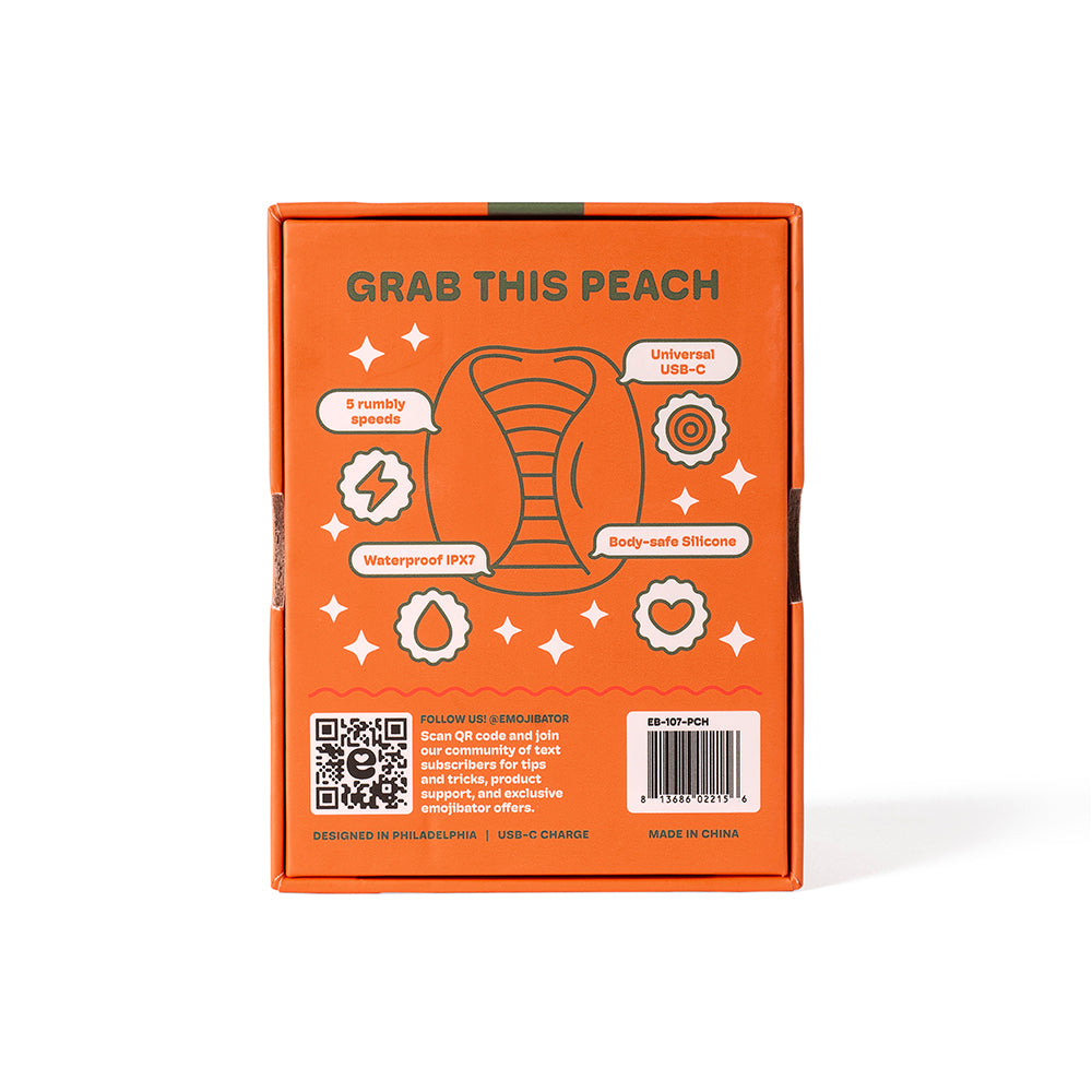Emojibator Peach Vibrating Stroker – Orange