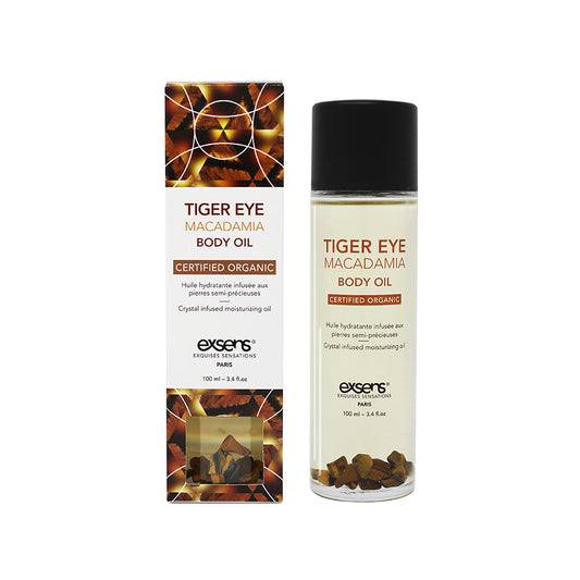 Exsens Tiger Eye Macadamia Body Oil - Daily Moisturizer for Skin & Hair - 3.4 oz