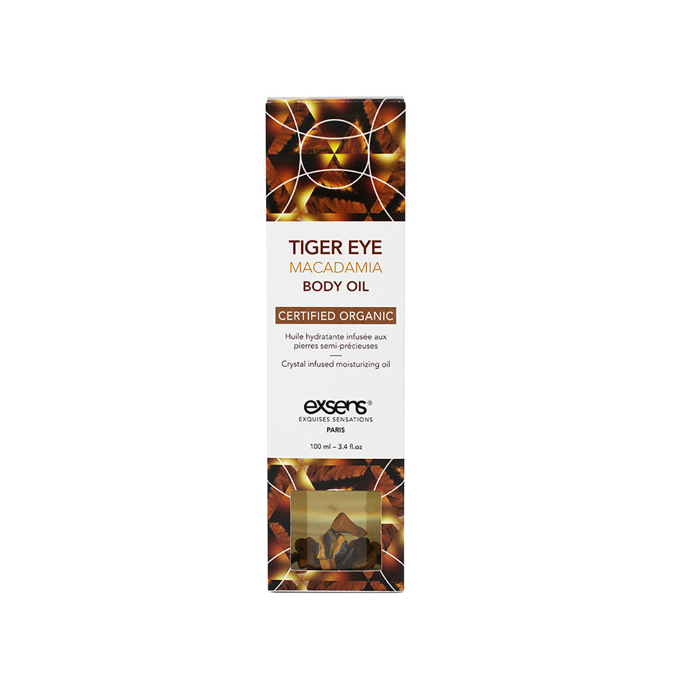 Exsens Tiger Eye Macadamia Body Oil - Daily Moisturizer for Skin & Hair - 3.4 oz