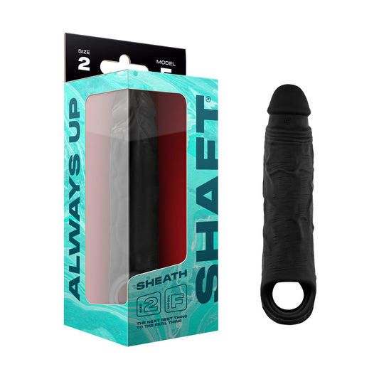 Shaft Model F Sheath - Black - Real Feel Liquid Silicone
