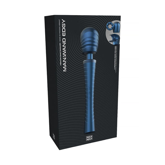 Man.wand Edgy Vibrating Wand for Intimate Stimulation – Blue