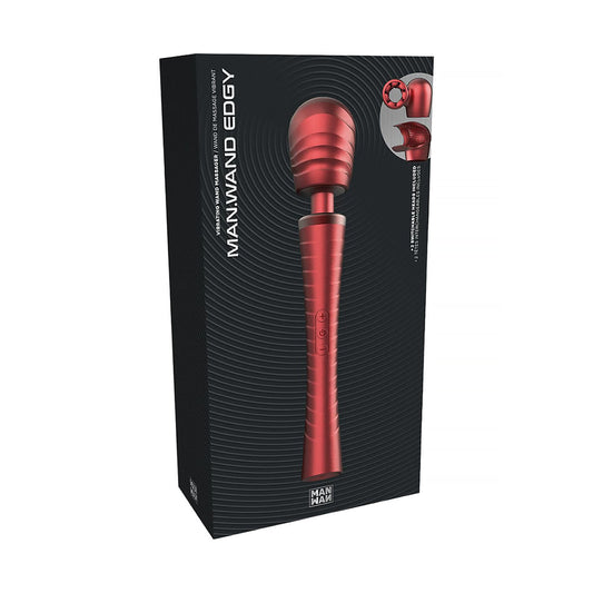 Man.wand EDGY Vibrating Wand for Targeted Stimulation – Red