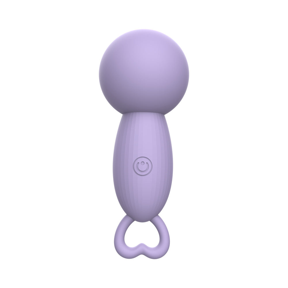 Adam & Eve Pleasure Pulse Mini Wand Vibe – Waterproof Light Purple Vibe with 10 Vibration Modes