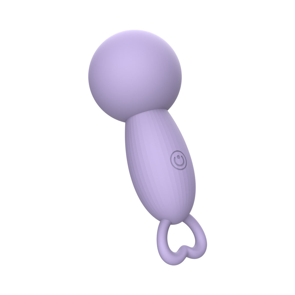 Adam & Eve Pleasure Pulse Mini Wand Vibe – Waterproof Light Purple Vibe with 10 Vibration Modes