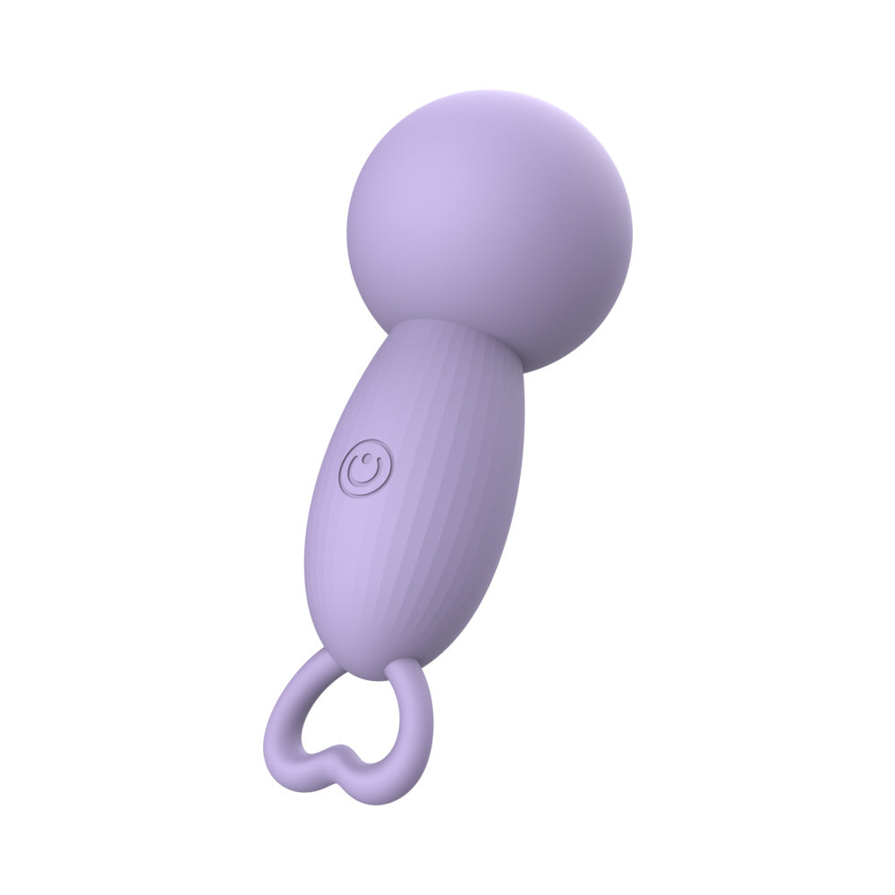Adam & Eve Pleasure Pulse Mini Wand Vibe – Waterproof Light Purple Vibe with 10 Vibration Modes