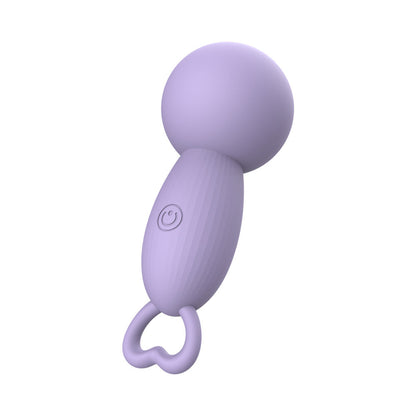 Adam & Eve Pleasure Pulse Mini Wand Vibe – Waterproof Light Purple Vibe with 10 Vibration Modes