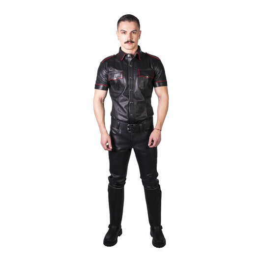 Prowler RED Black Leather Jeans – Size 32