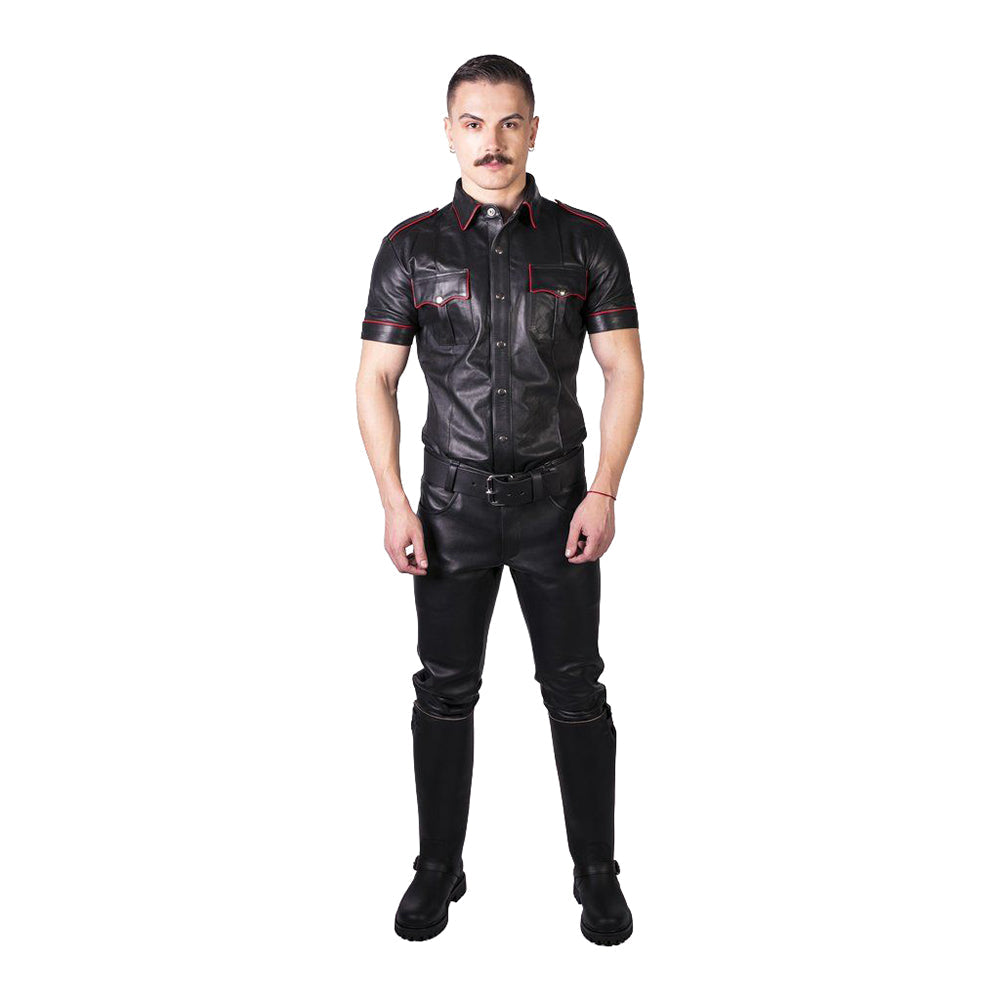 Prowler RED Leather Jeans – Black