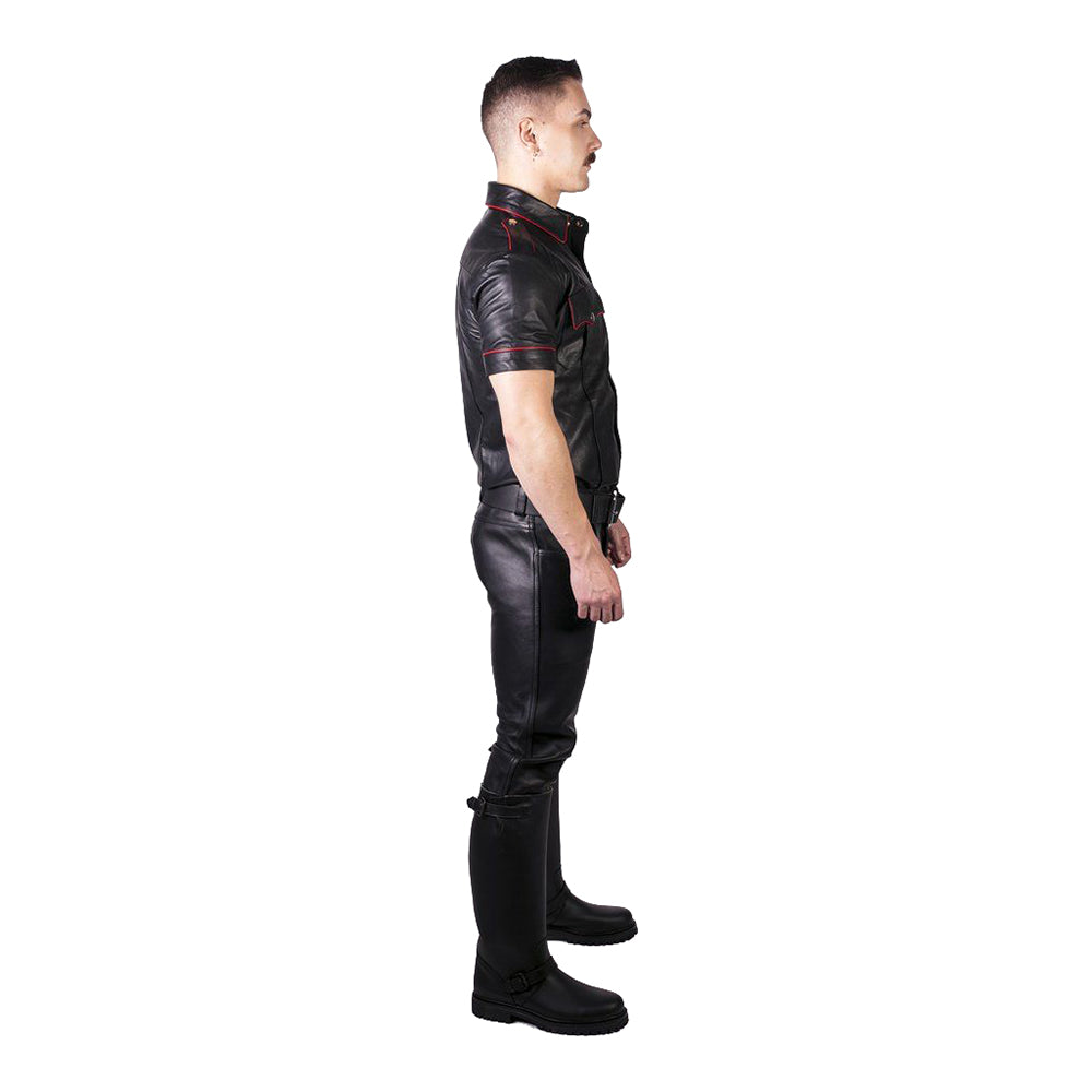 Prowler RED Leather Jeans – Black