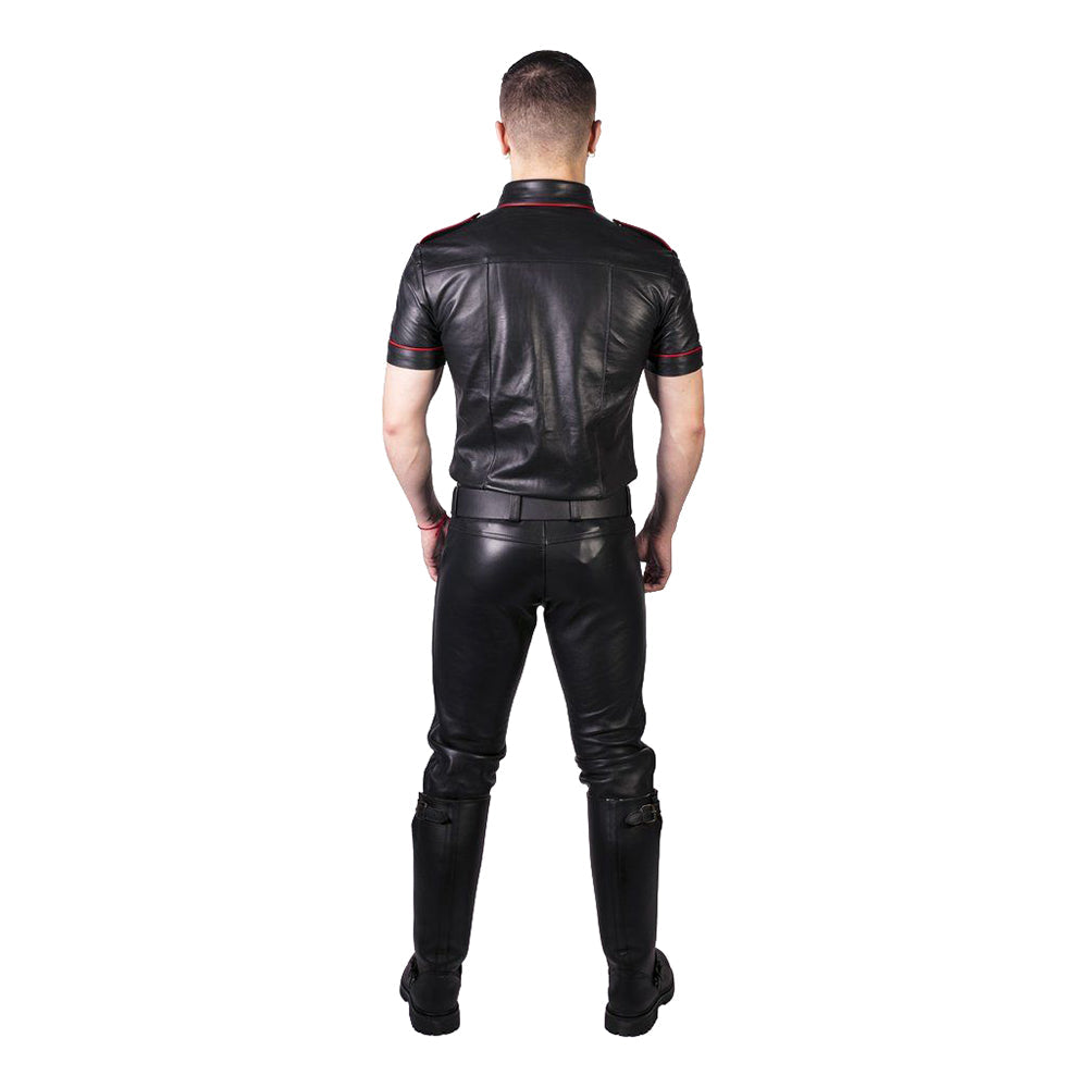 Prowler RED Leather Jeans – Black