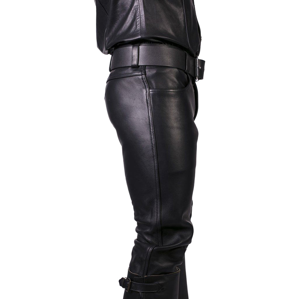 Prowler RED Leather Jeans – Black