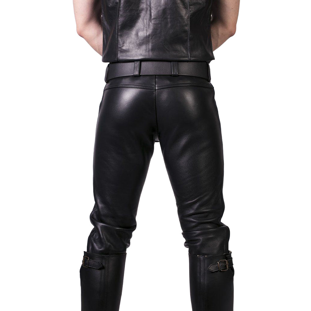Prowler RED Leather Jeans – Black