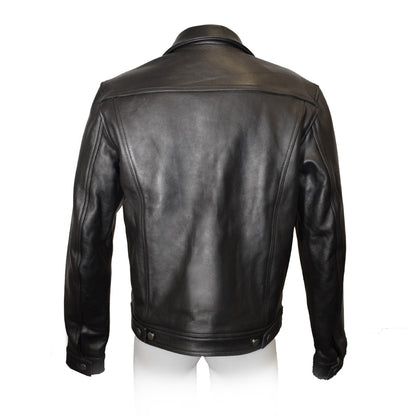 Prowler RED Leather Trucker Jacket - Black - Size L