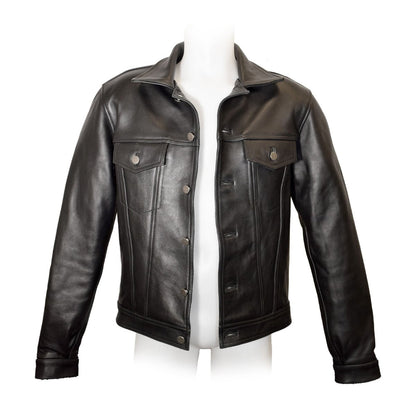 Prowler RED Leather Trucker Jacket – Black – XL