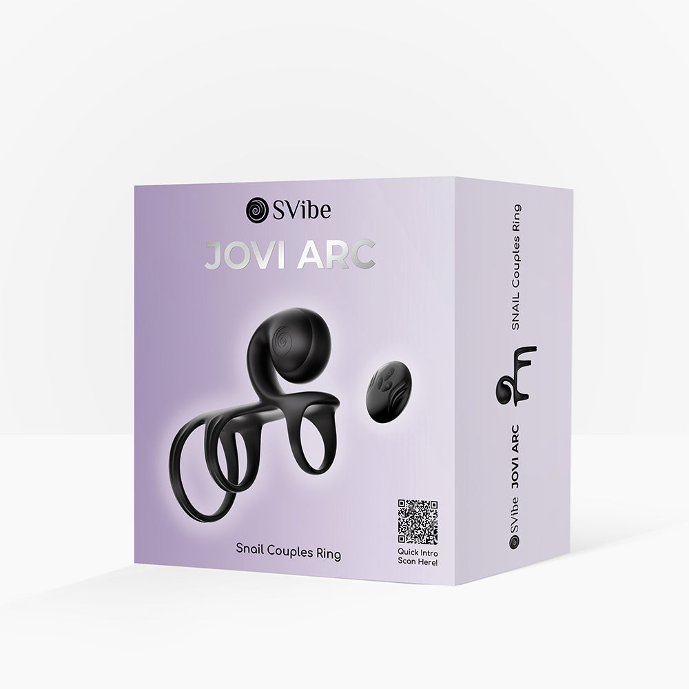 SVibe Jovi Arc Couples Ring – Black – Supports Stronger Erections
