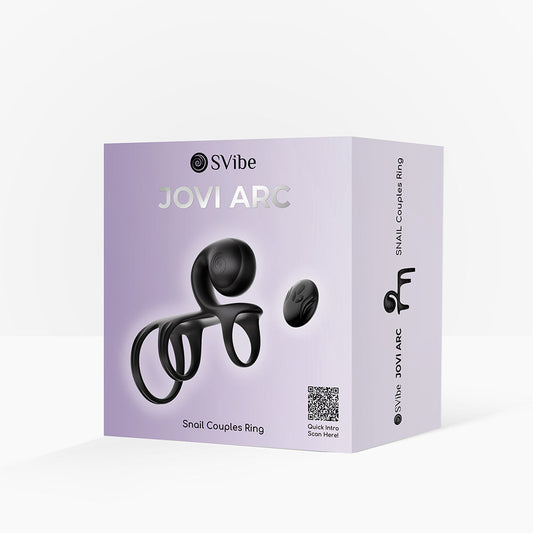 SVibe Jovi Arc Couples Ring – Black – Supports Stronger Erections