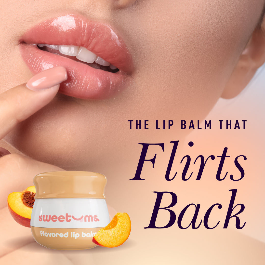 Sweetums Mango Flavored Lip Balm – Hydrating Lip Care with Built-in Mirror