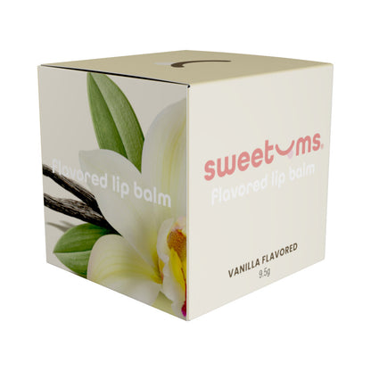 Sweetums Vanilla Flavored Lip Balm – Hydrating Lip Care with Built-in Mirror